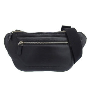 Bally Leather Waist Bag Body Bag Black
